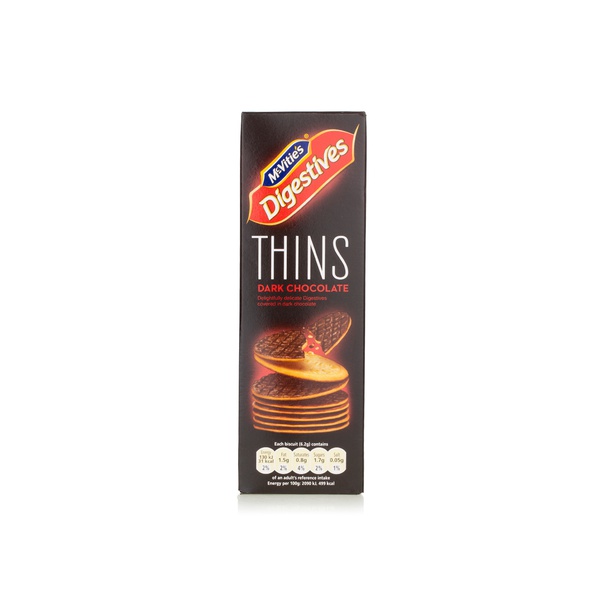 Buy McVities Digestives dark chocolate thins 180g in UAE