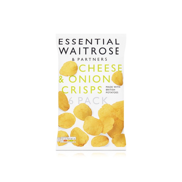 Waitrose Essential Cheese and Onion Crisps 25g x 6