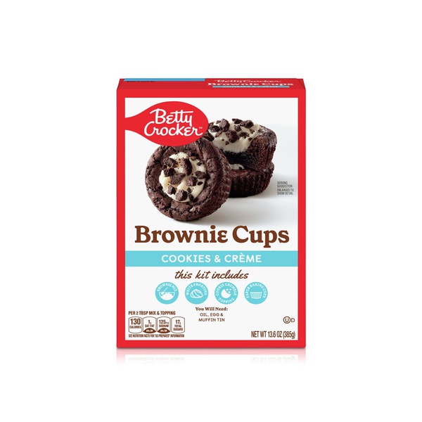 Betty Crocker Cookies & Creme Brownie Cups Kit 385g