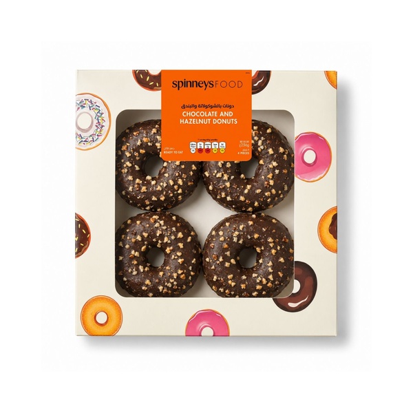 Spinneysfood Chocolate and Hazelnut Donuts 64g x 4