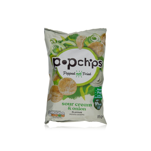 Popchips Sour Cream and Onion Potato Crisps 85g