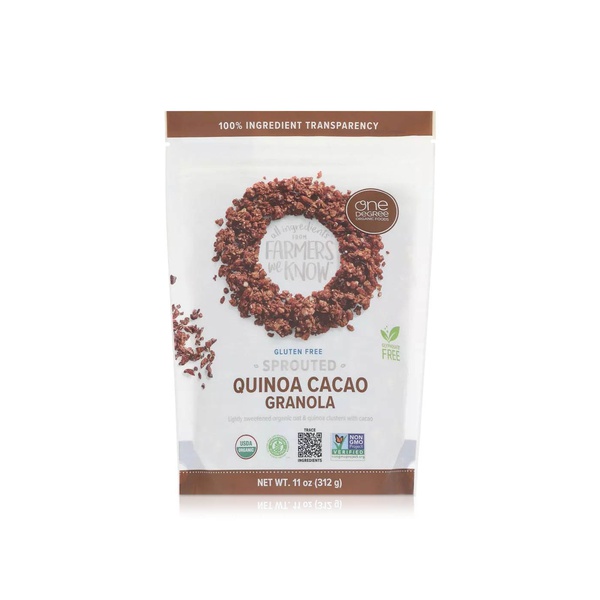 One Degree Organic Foods Sprouted Quinoa Cacao Granola 312g