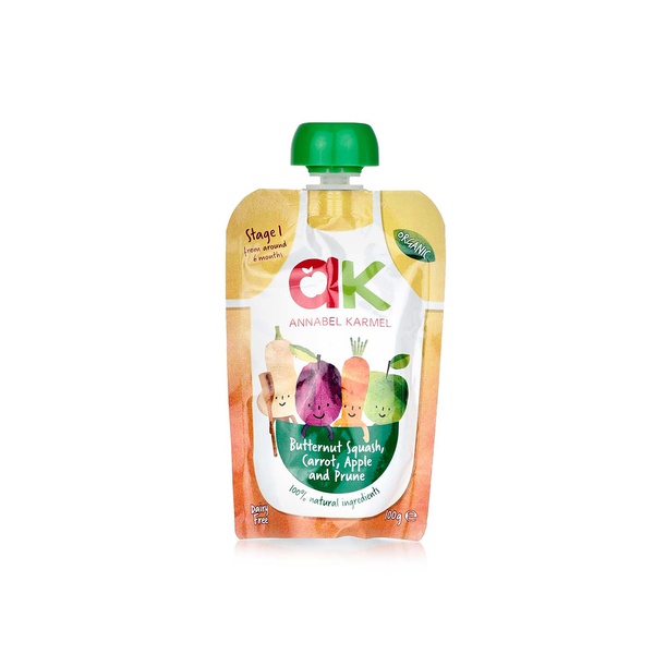 اشتري Annabel Karmel organic butternut squash, carrot, apple & prune puree 100g في الامارات