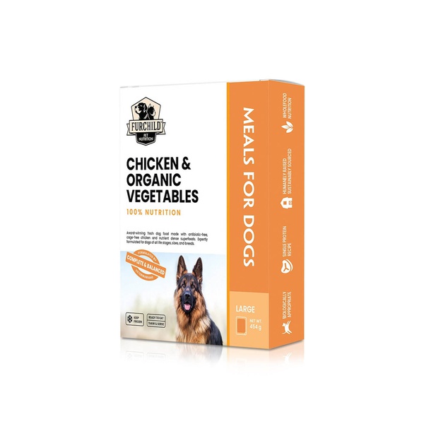 Furchild Chicken & Organic Vegetables Raw Dog Food 454g