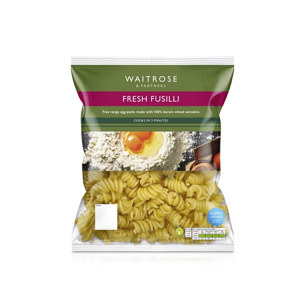 Waitrose Fresh Fusilli Pasta 500g