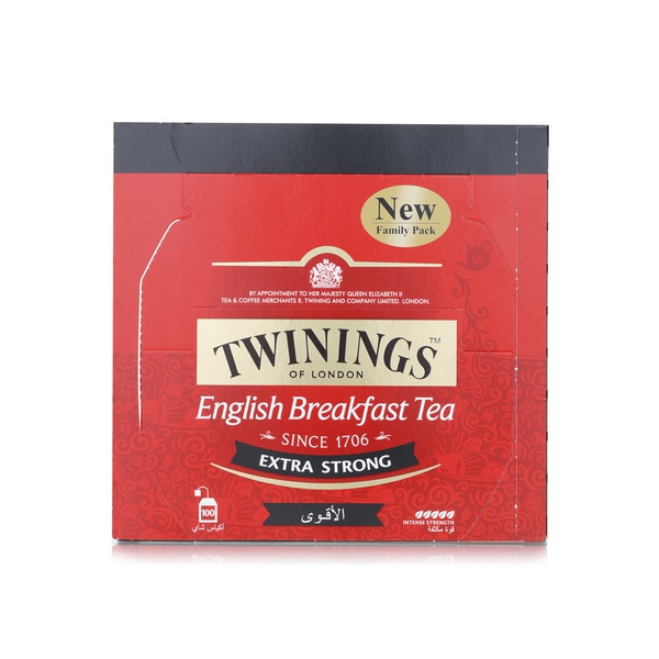 Twinings English breakfast extra strong tea bags 100s 200g price in UAE