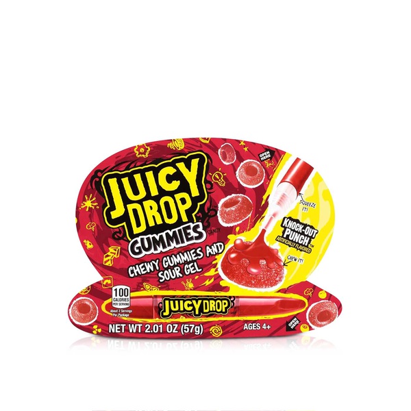 Bazooka Juicy Drop Gummies and Sour Gel 57g