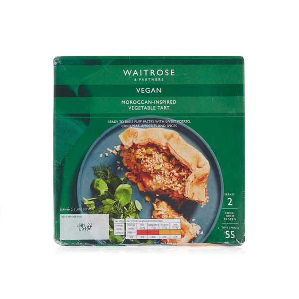 Buy Waitrose vegan Moroccan-inspired vegetable tart 350g in UAE