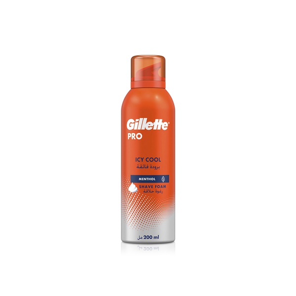 Gillette Pro Icy Cool Menthol Shave Foam 200ml