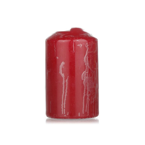Waitrose Essential Small Red Pillar Candle