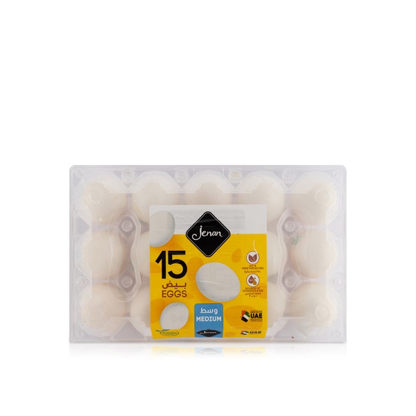 Jenan White Medium Eggs x 15