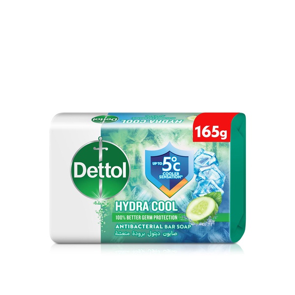 Dettol Hydra Cool Antibacterial Bar Soap Cucumber & Icy Menthol Scent 165 g