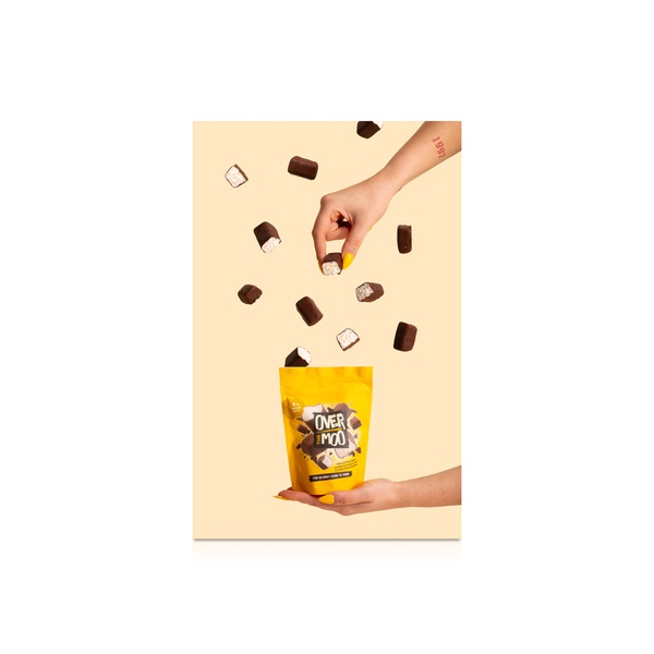 Over the Moo Frozen Rich Dark Chocolate Covered Vanilla Ice Cream Bites 8S