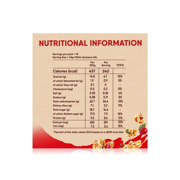 Nestle Fitness Granola Cranberry & Oats 450g