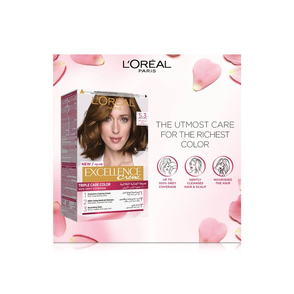 L'oreal Paris Excellence Creme Permanent Hair Colour 5.3 Light Golden Brown