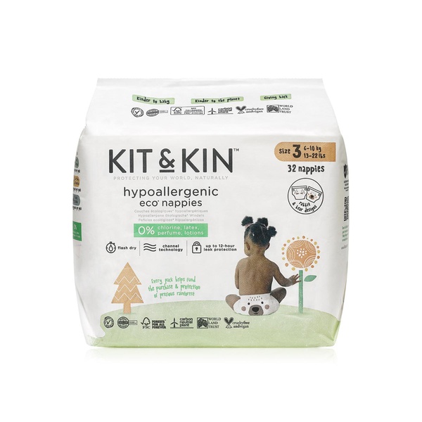 Kit &amp; Kin Eco Diapers Size 3 - 32 Pack