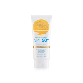 Bondi Sands SPF 50+ Fragrance - Free Body Sunscreen Lotion 150ml