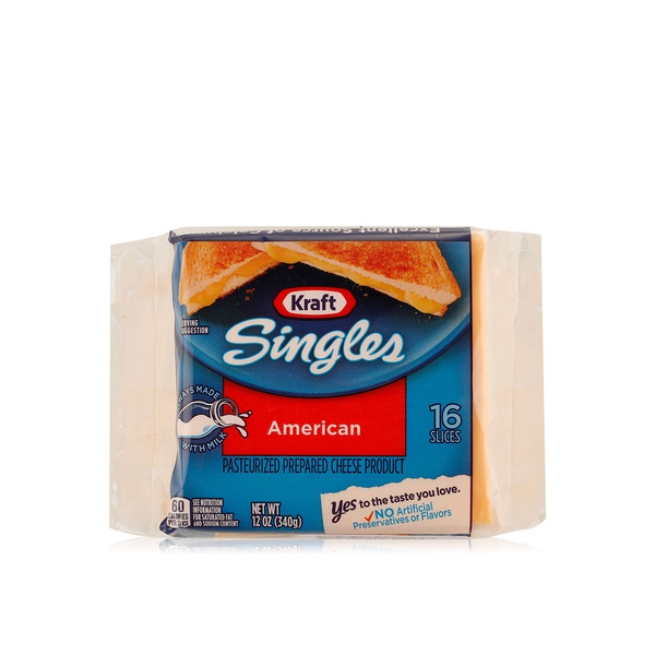 Buy Kraft 16 slices American singles 340g in UAE