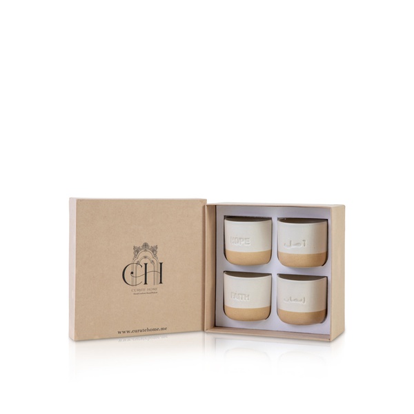 Curate Home Hope and Faith Cups 175ml x 4