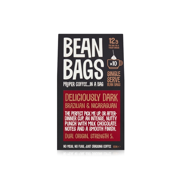 Raw Bean Coffee Bean Bags - Deliciously Dark 120g