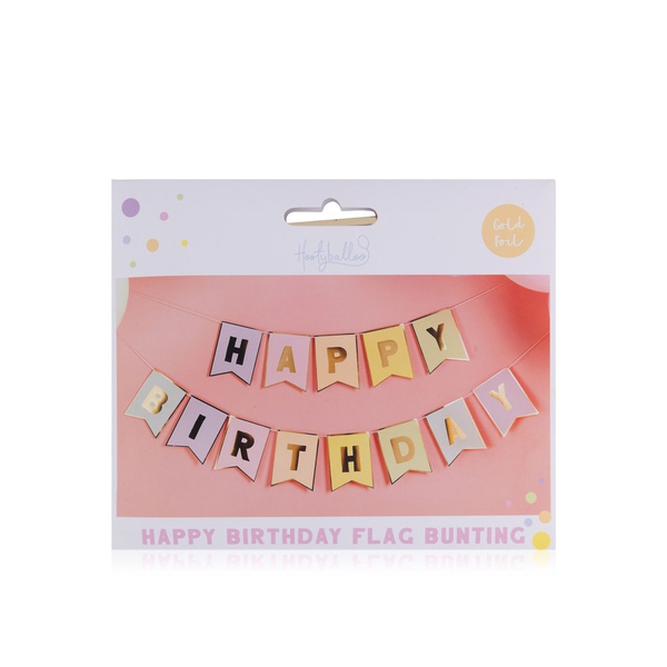 Hootyballoo Pastel Happy Birthday Flag Banner 3m