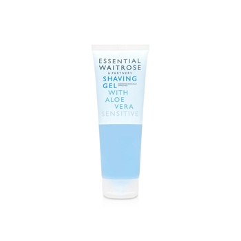 Waitrose Essentials Sensitive Aloe Vera Shaving Gel with Aloe Vera 250ml