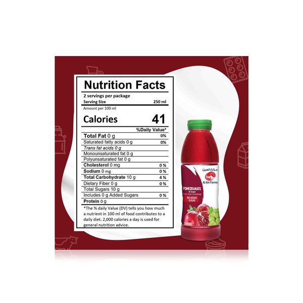 Al Ain Farms Pomegranate & Grape Nectar 500ml