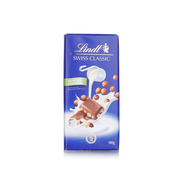 Lindt Swiss Classic Milk Chocolate with Hazelnuts 100g