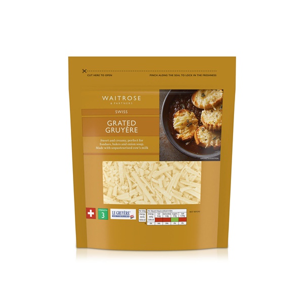Waitrose Gruyere Grated Swiss Cheese 200g