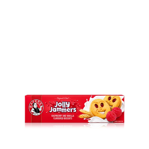 Bakers Jolly Jammers Raspberry & Vanilla Flavoured Biscuits 200g