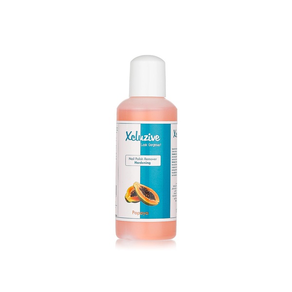 Buy Xcluzive papaya hardening nail polish remover 120ml in UAE