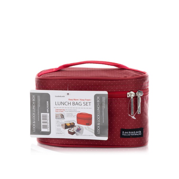 Lock & Lock Red Lunch Bag Set 350ml