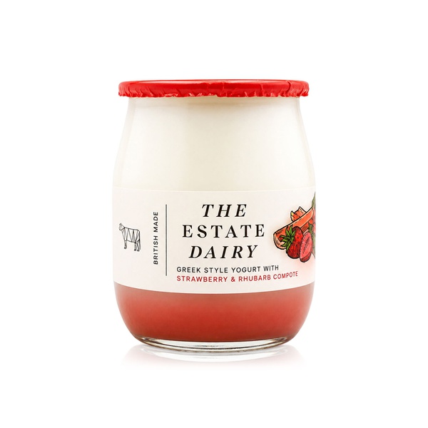 The Estate Dairy Greek Style Yogurt with Strawberry & Rhubarb 250g