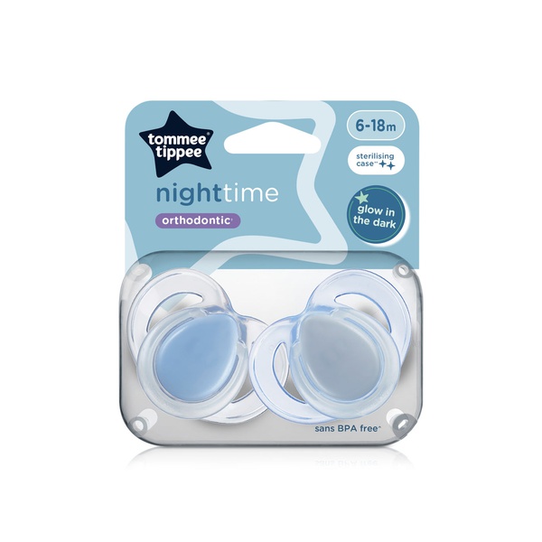 Tommee Tippee Night Time Soothers 6-18 Months x 2