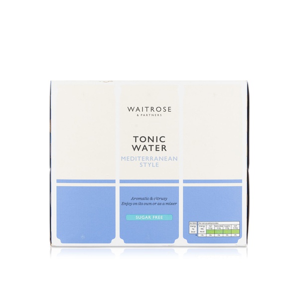 Waitrose Mediterranean Style Tonic Water No Added Sugar 250ml x 6