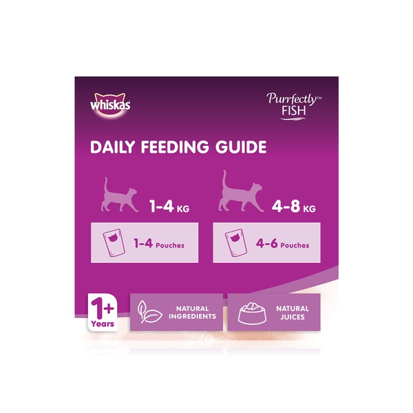 Whiskas purrfectly fish wet cat food for adults 1 + years with tuna 85g ...