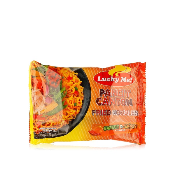 Buy Lucky Me sweet and spicy pancit canton noodles 60g in UAE