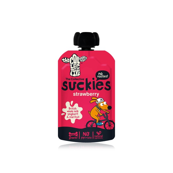The Collective Dairy Suckies strawberry kids yoghurt pouch 100g