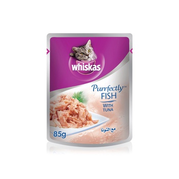 Whiskas Purrfectly Fish Wet Cat Food for Adults 1 + Years with Tuna 85g