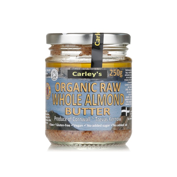 Buy Carleys organic raw almond butter 250g in UAE