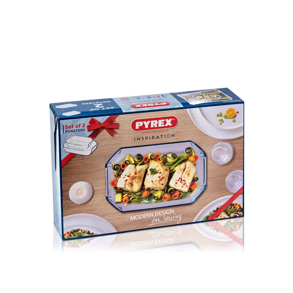 Pyrex Glassware Set of 2 Roasters 2.5L & 3.2L