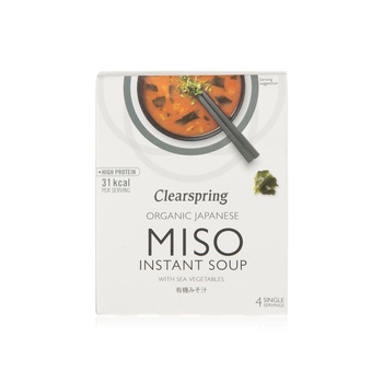Clearspring Organic Instant Miso Soup with Sea Vegetables 10g x 4