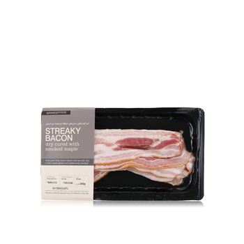 Spinneysfood Dry Cured Smoked Streaky Bacon 250g