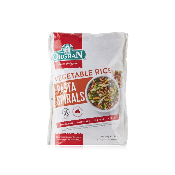 Orgran Vegetable Rice Pasta Spirals 250g price in UAE | Spinneys UAE ...