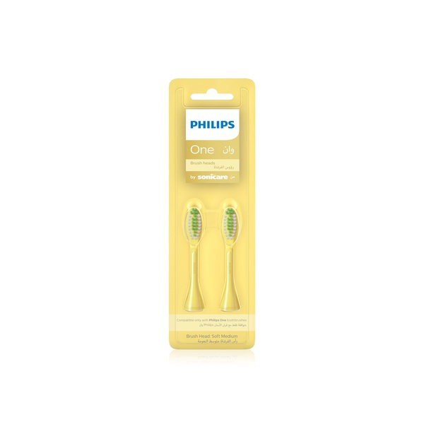 اشتري Philips Sonicare One replacement brush head 2 pack mango BH 1022/02 في الامارات