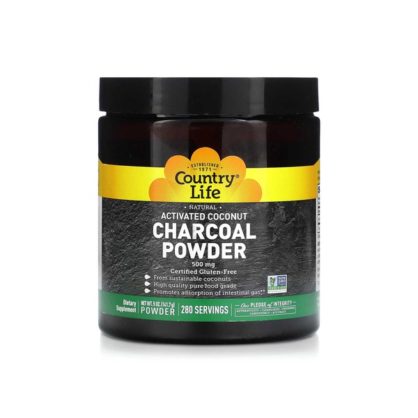 Country Life Activated Coconut Charcoal 500mg Powder 141.7g - Spinneys ...