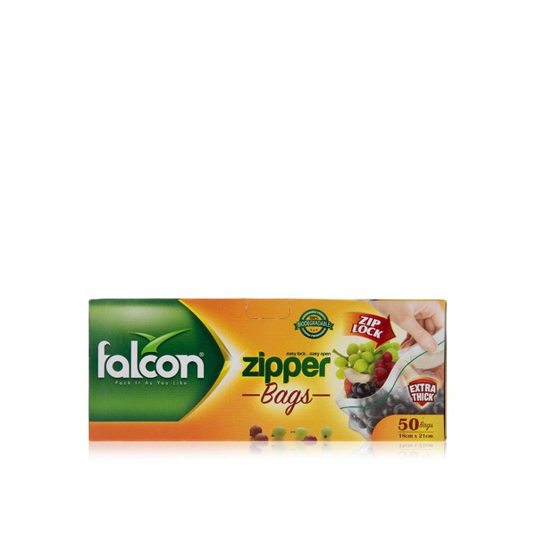 Falcon 18cm x 21cm Zipper Bags x 50