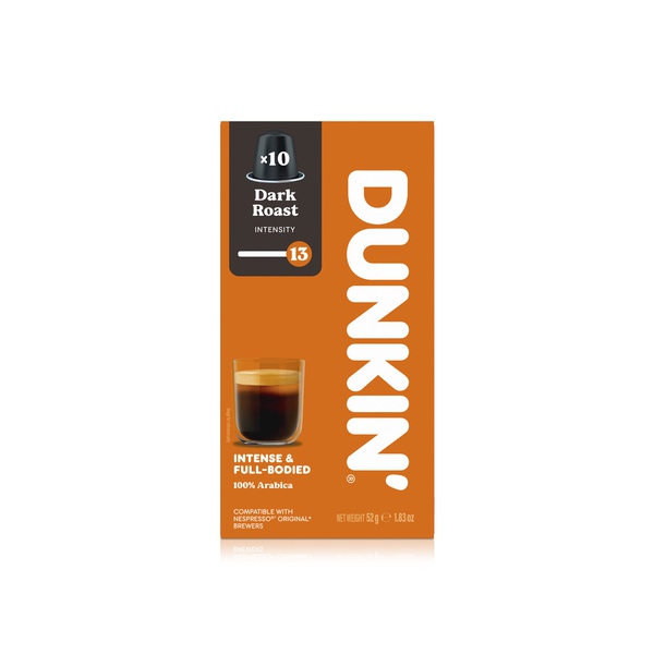 Dunkin Dark Roast Coffee Capsules x 10