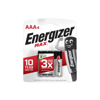 Energizer Max AAA Alkaline Batteries x 4