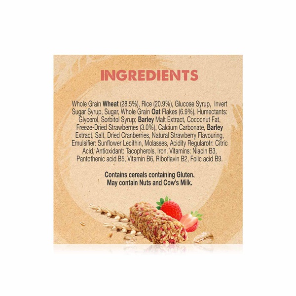 Nestle Fitness Strawberry Cereal Bars 6 x 23.5g